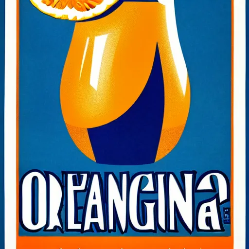 Prompt: orangina poster.