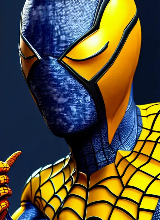 Image similar to futuristic spiderman as wolverine ,highly detailed, 4k, HDR, award-winning, artstation, octane render