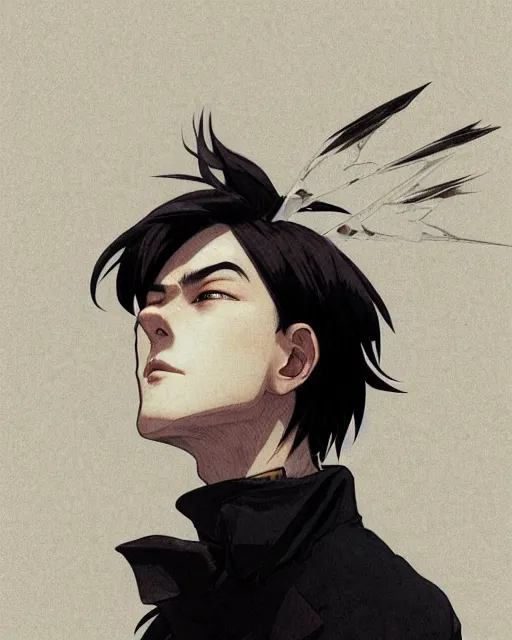 Prompt: Levi Ackerman, south Korean male, wearing a black and white maid dress, short, short hair, pointy nose, annoyed. elegant. highly detailed, digital painting, artstation, concept art, smooth, sharp, focus, illustration. art by artgerm and greg rutkowski alphonse mucha and Marat Safin