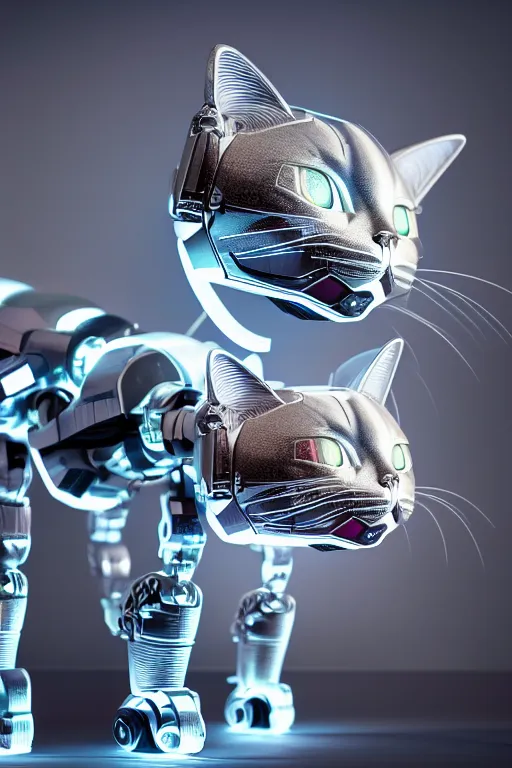 Image similar to detaled macro photo of the robocat, symmetry, awesome exposition, very detailed, highly accurate, intricate, professional lighting diffracted lightrays, 8 k, sense of awe, science magazine cover