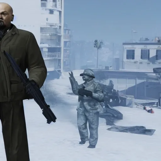 Image similar to lenin in call of duty warzone, detailed