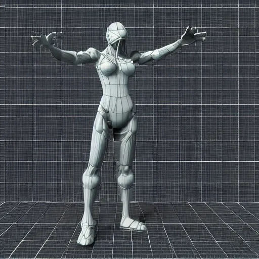 Image similar to 3d scan t-pose stock rigged model blender maya viking cyber ninja