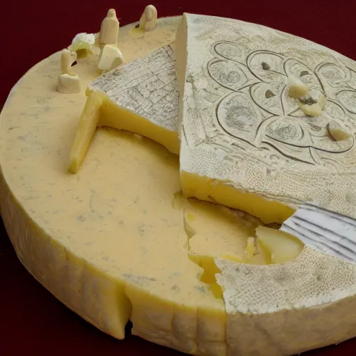 Image similar to cheese a reconstruction of the cheese taj mahal made ot of different cheeses, cheese