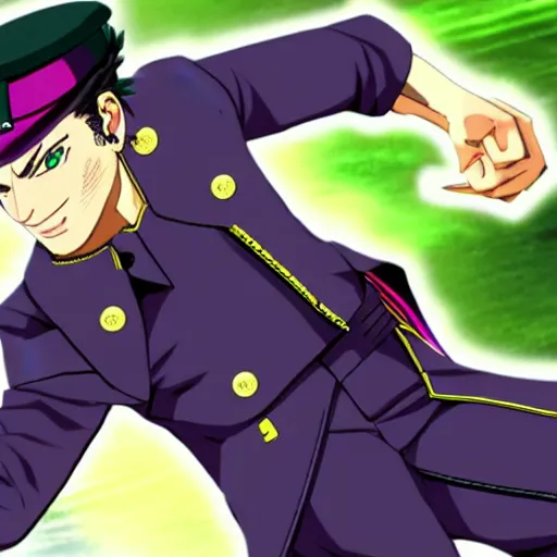 Prompt: jotaro playing genshin impact, photo realistic,