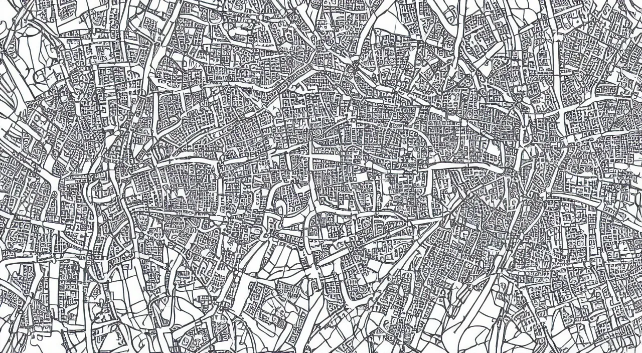 Image similar to london as an axon drawing, in vector drawing style of charles williams