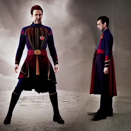 Image similar to conceptual barcelona uniform with doctor strange design, photography, filmic, cinematic, glamor shot