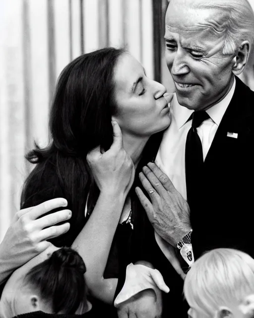 Image similar to joe biden sniffing women and young girls