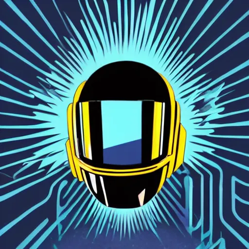 Image similar to daft punk concert in 1 bit art style