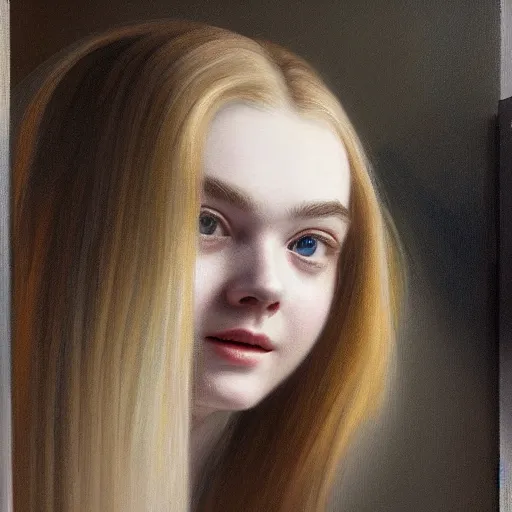 portrait of a elle fanning through a peephole, | Stable Diffusion | OpenArt