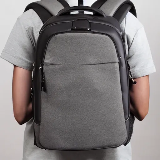 Image similar to a backpack with human features