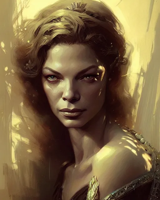 Image similar to gorgeous young lauren bacall, fantasy character portrait, ultra realistic, concept art, intricate details, highly detailed by greg rutkowski, gaston bussiere, craig mullins, simon bisley