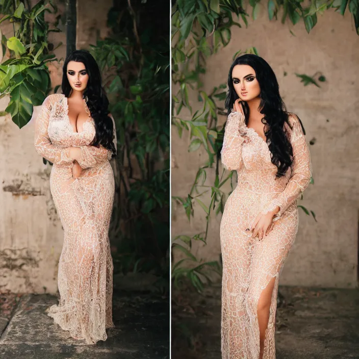 Image similar to portrait of Abigail Ratchford wearing Kebaya, by Charlotte Grimm, natural light, detailed face, CANON Eos C300, ƒ1.8, 35mm, 8K, medium-format print