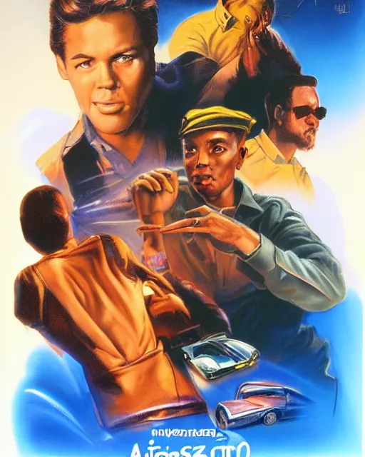 Prompt: steve lacy, airbrush, drew struzan illustration art, key art, movie poster