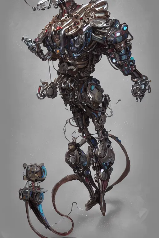 Image similar to mechanical moth man, artstation