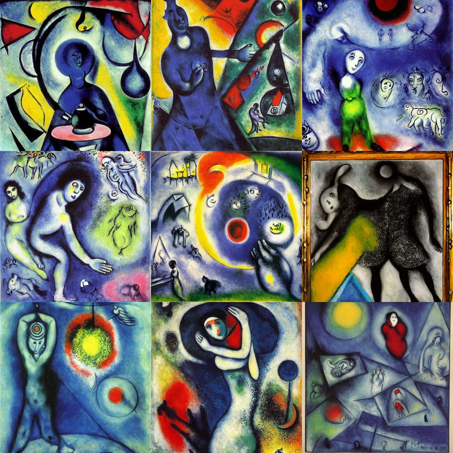 Prompt: The void by March Marc Chagall