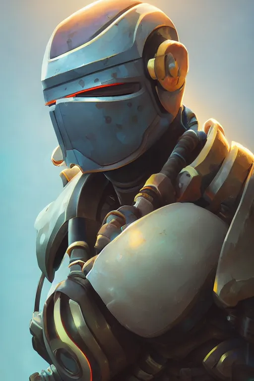 Image similar to epic mask helmet robot ninja portrait stylized as fornite style game design fanart by concept artist gervasio canda, behance hd by jesper ejsing, by rhads, makoto shinkai and lois van baarle, ilya kuvshinov, rossdraws global illumination radiating a glowing aura global illumination ray tracing hdr render in unreal engine 5