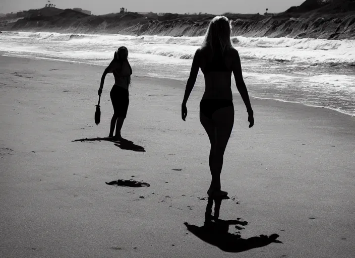 Image similar to skinny blonde lifeguard roving salt creek beach in dana point, ca