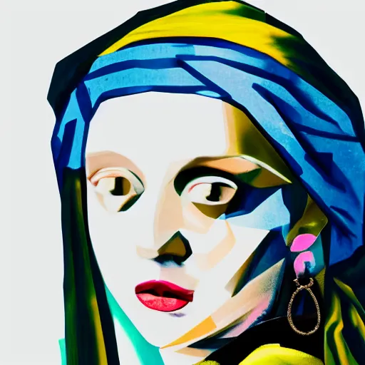 Prompt: the weeknd as a girl with a pearl earring