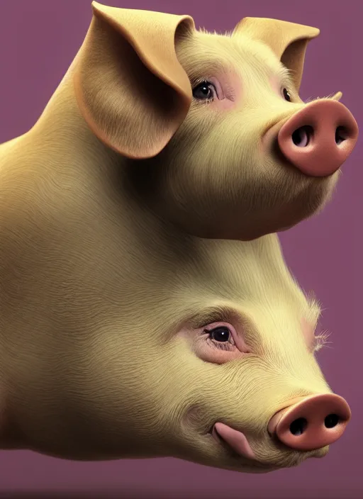 Image similar to a pig fused with a dog, hyperdetailed, artstation, cgsociety, 8 k