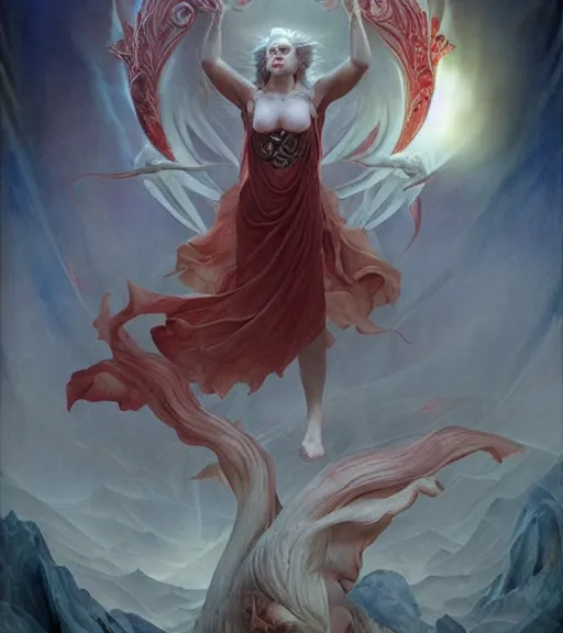 Prompt: blood rose devil nightmare of the maiden in the fortress of lies, by annie swynnerton and tino rodriguez and charlie bowater and tom bagshaw and nicholas roerich and jean delville and evelyn de morgan and lucien freud, dramatic lighting, floral tattoos, rich colors, smooth sharp focus, anime key visual, extremely detailed, adolf wolfli