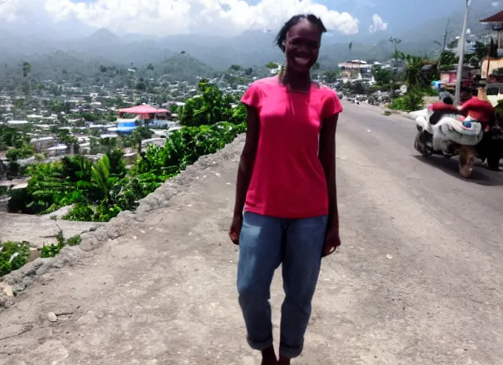 Image similar to i looked so happy and young when they took me this picture in port - au - prince