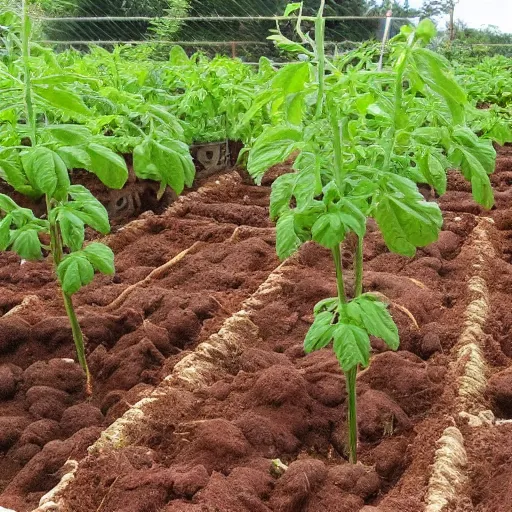 Prompt: of tomato patato plant