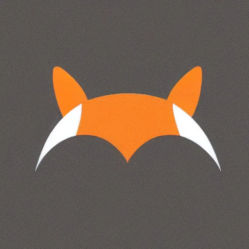 Image similar to logo of a fox tail, orange and white colors, simple geometric shapes, flat shading, hard shadow, 🖌✨