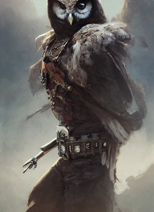 Prompt: Portrait or an owl dressed as the lone ranger, marvel comics, dark, intricate, highly detailed, smooth, artstation, digital illustration by Ruan Jia and Mandy Jurgens and Artgerm and Wayne Barlowe and Greg Rutkowski and Frank Frazetta