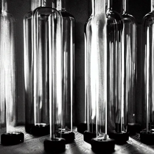 Image similar to secret shady laboratory, awful experiments, test tubes