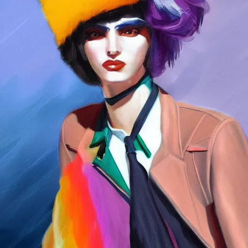 Prompt: 1970 lgbt fashion, gucci catwalk, oil painting, digital art, ultradetailed, artstation