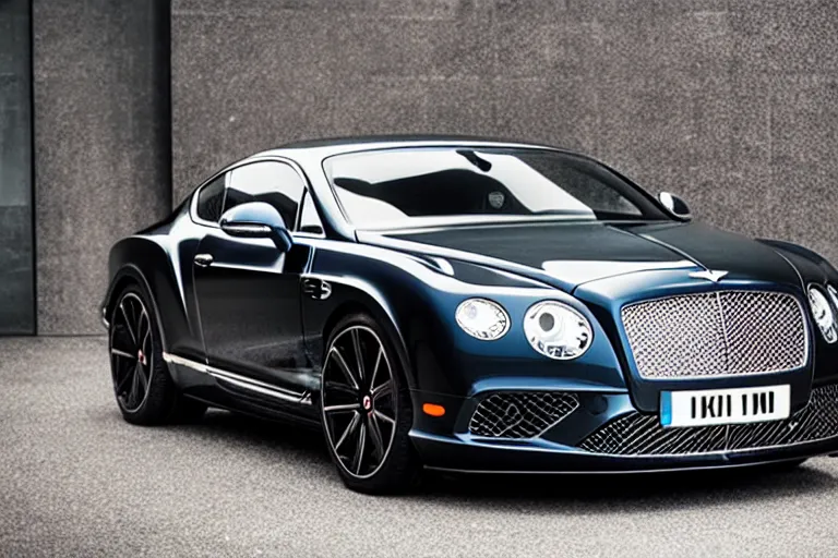 Image similar to Bentley Continental GT, drawing with black helium handle