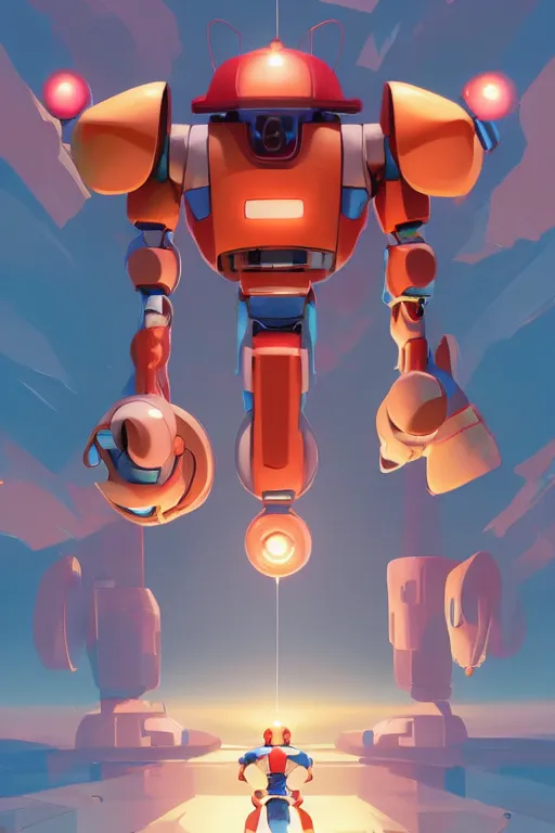 Image similar to metabots medabots medarotto medarot robot minimalist comics, behance hd by jesper ejsing, by rhads, makoto shinkai and lois van baarle, ilya kuvshinov, rossdraws global illumination ray tracing hdr radiating a glowing aura