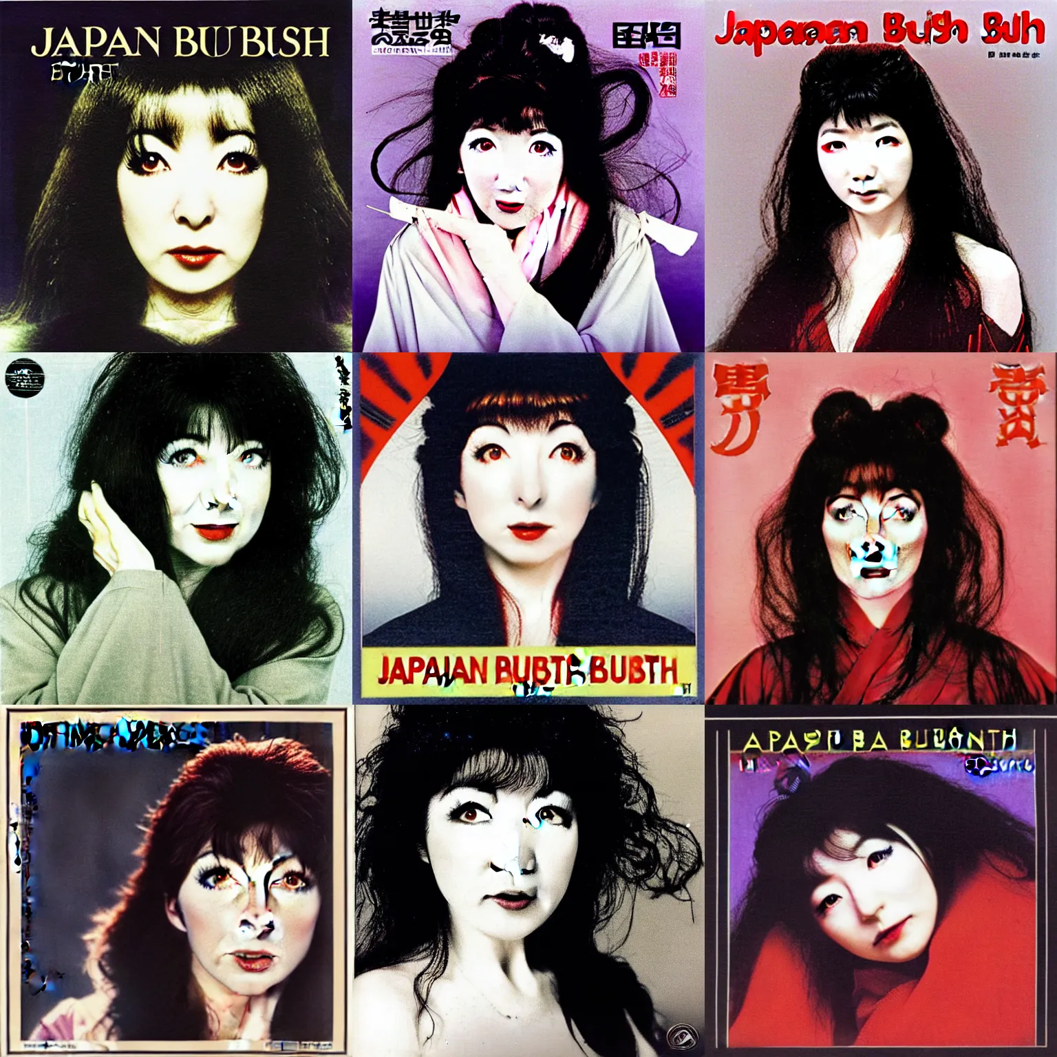 Image similar to japanese kate bush, album cover