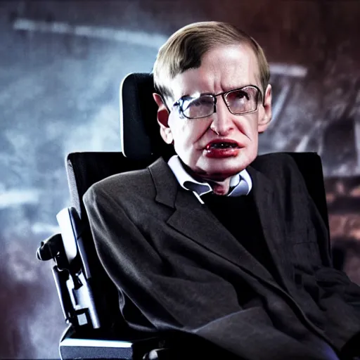 Prompt: Stephen Hawking as The Punisher, cinematic, photorealistic, movie still, 8k