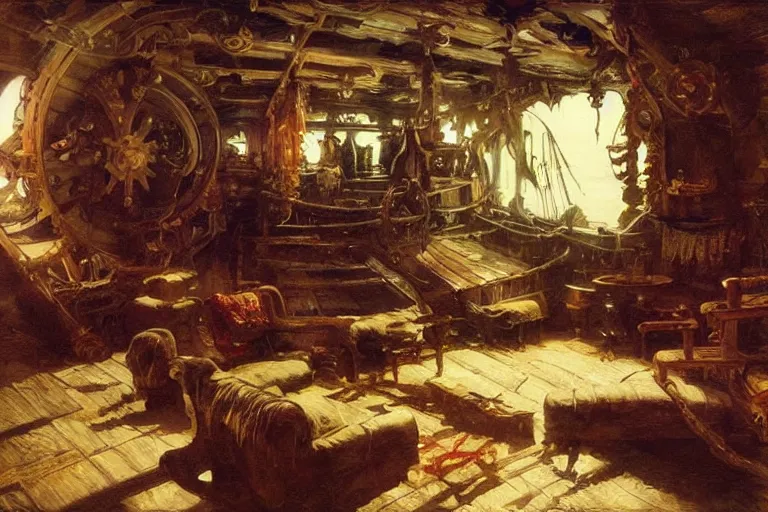 pirate ship cabin