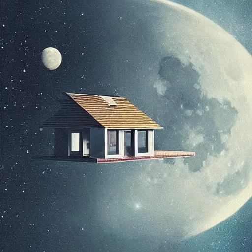 a house in nowhere, surrealism, dreamcore, Stable Diffusion