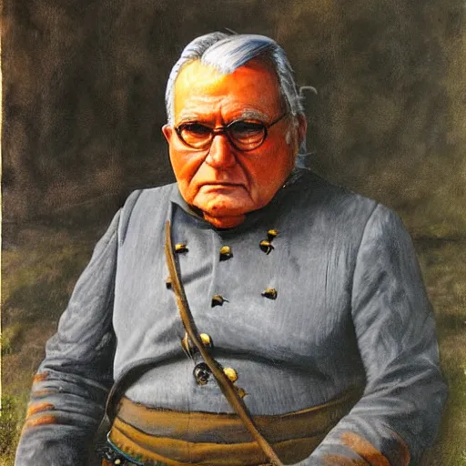 Prompt: painting of chief joseph, in the style of andrew wyeth, award winning, detailed, 4 k, hd