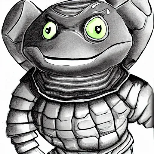 Prompt: anthropomorphic turtle hero