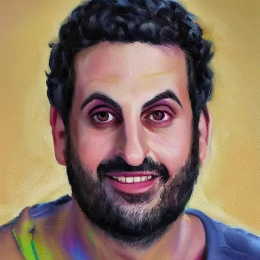 Prompt: oil painting of ethan klein from h 3 h 3