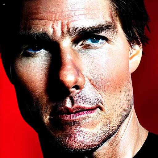 Image similar to A photo of Tom Cruise, head shoot, promo shot, highly detailed, sharp focus, studio lighting