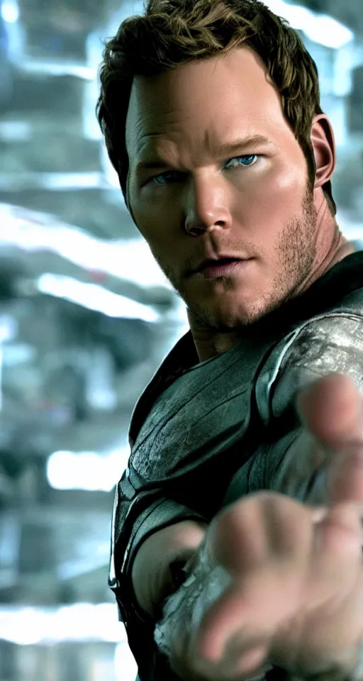 Prompt: Chris Pratt as Neo photo very very very realistic photograph