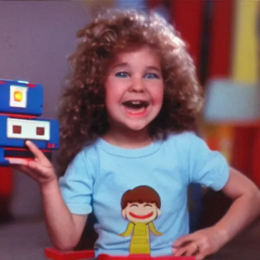 Image similar to vhs footage of an 8 0 s creatacrittles toy commercial