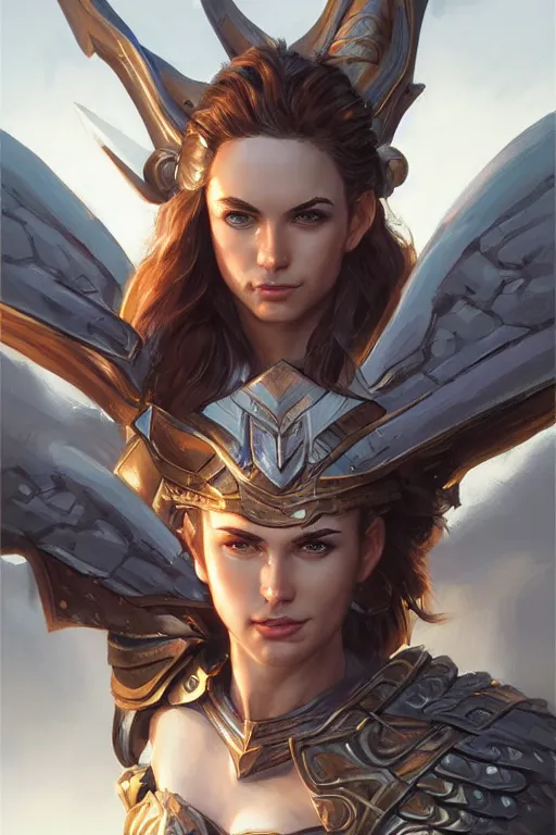 Image similar to amazon valkyrie athena, d & d, fantasy, portrait, highly detailed, headshot, digital painting, trending on artstation, concept art, sharp focus, illustration, art by artgerm and greg rutkowski and magali villeneuve