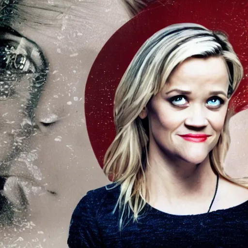 Image similar to a pile of rice double exposure reece witherspoon face