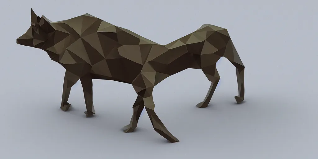 Prompt: Low polygon render of a [animal name] on a white background, isometric 3d, ultra HD