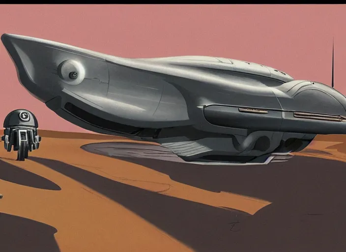 Prompt: 1 9 5 0 s scrambler, 1 9 6 0 s cafe racer. ryan church concept art, retro futuristic space age atomic age. classic ralph mcquarrie star wars concept art. by ryan church