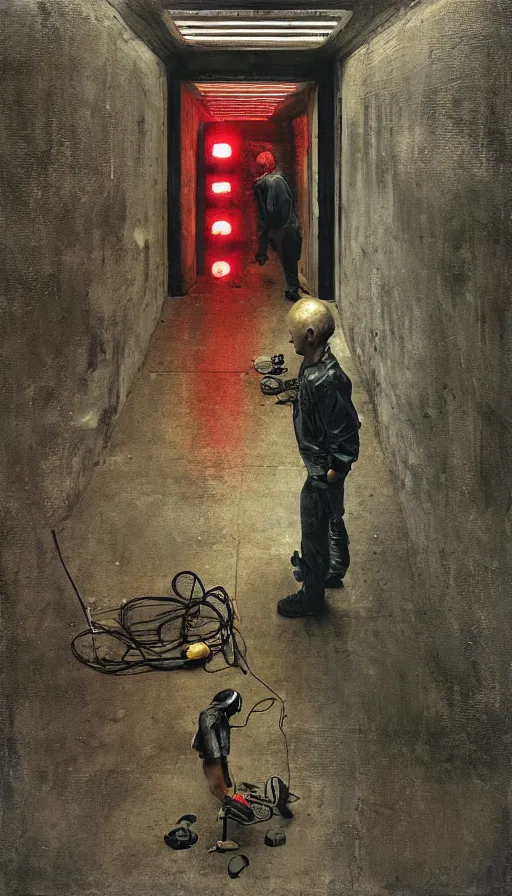 Prompt: techno artwork, by dan witz