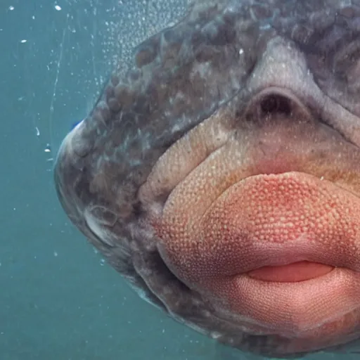 Prompt: Human blowfish