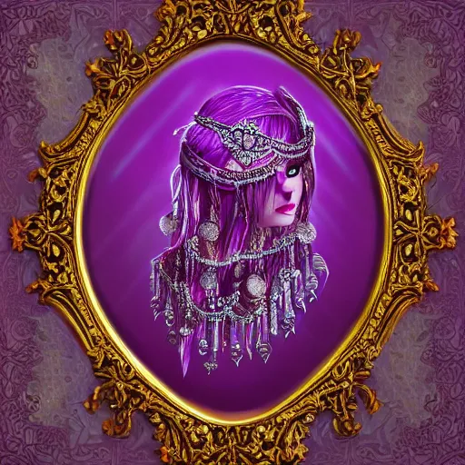 Image similar to princess of amethyst 4 k gorgeous ornate intricate detailed framed octane render