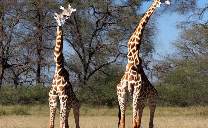 Image similar to giraffe handstand